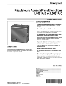 Régulateurs Aquastat® multifonctions L4081A,B et