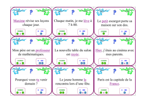 Cartes questions (avec la règles du jeu et les récap Nature