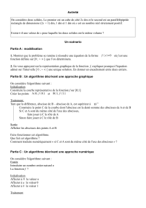Exemple d`algorithme donné - Espace Educatif