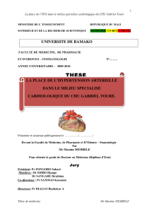 universite de bamako la place de l`hypertension arterielle dans le