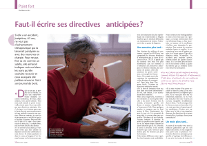 Faut-il écrire ses directives anticipées?