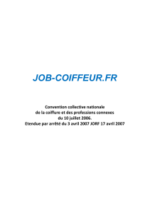 Convention Collective Coiffure - Job