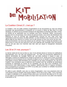 Kit de mobilisation - Coalition Climat 21