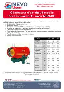 Générateur d`air chaud mobile fioul indirect SIAL série