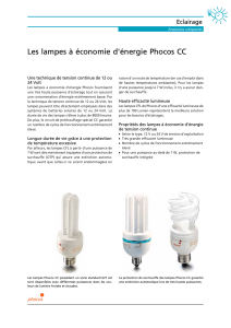 Les lampes à économie d`énergie Phocos CC