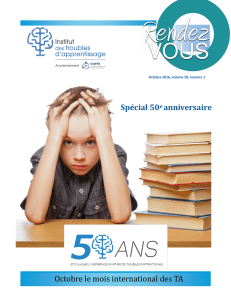 Spécial 50e anniversaire Octobre le mois international des TA