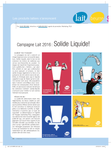Campagne Lait 2016: Solide Liquide!