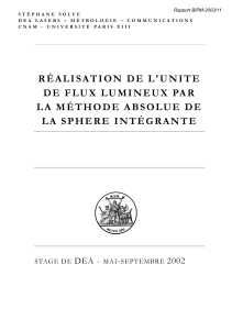 réalisation de l`unite de flux lumineux par la méthode