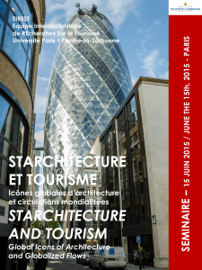 starchitecture et tourisme starchitecture and tourism