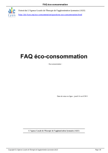 FAQ éco-consommation - ale-lyon