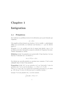 Ch1: Intégration