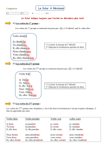 Le présent des verbes du 1er groupe
