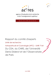 Astroparticule et Cosmologie APC UMR 7164 CEA, CNRS