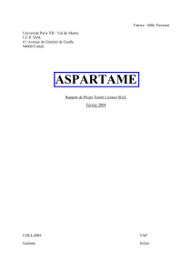 Aspartame danger