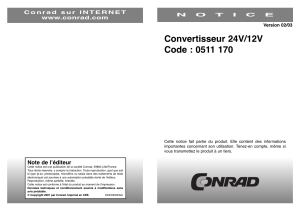 Convertisseur 24V/12V Code : 0511 170