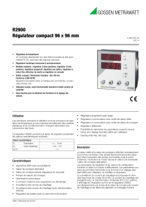 R2900 Régulateur compact 96 x 96 mm