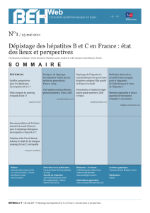 Dépistage des hépatites B et C en France : état des lieux et