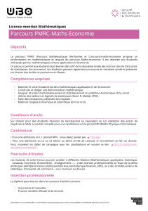 Parcours PMRC-Maths-Economie