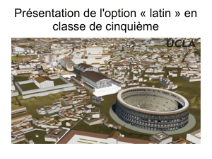 Présentation de l`option « latin