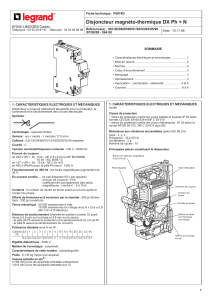 Fiche technique disjoncteurs DX Ph + N