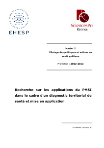 Recherche sur les applications du PMSI dans le cadre d`un