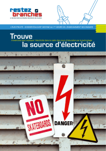 Trouve la source de l`électricité: manuel (partie 1)