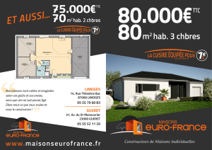 Maquette - Plaquette EuroFrance maison 80000
