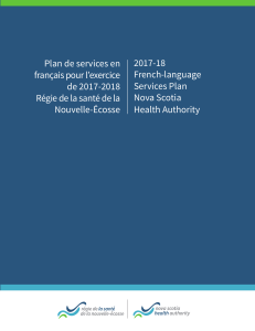 Plan de services en français pour l`exercice de 2017