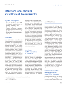 Infections ano-rectales sexuellement transmissibles