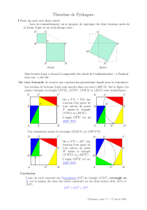 Théor`eme de Pythagore.