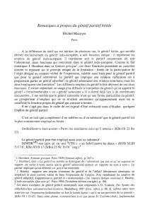 Remarques à propos du génitif partitif hittite