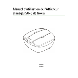 Manuel d`utilisation de l`Afficheur d`images SU-5 de Nokia