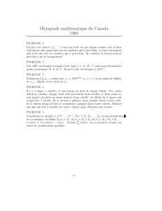 Olympiade math ematique du Canada 1989
