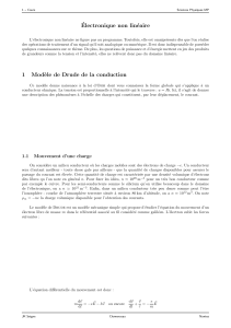 Conduction et Electronique non linéaire