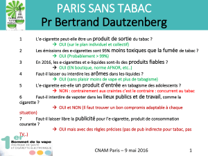 Présentation Paris Sans Tabac et RESPADD