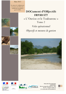 DOCument d`OBjectifs FR9301577 « L`Ouvèze et le Toulourenc