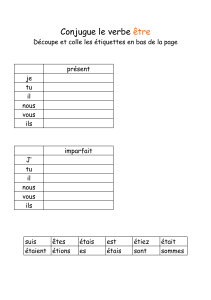 Conjugue le verbe être