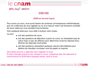 qcm - Mathématiques du Cnam
