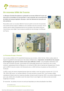 Un nouveau billet de 5 euros