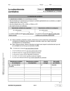 La subordonnée corrélative