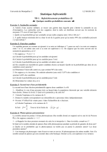 Statistique Inférentielle - Université de Montpellier