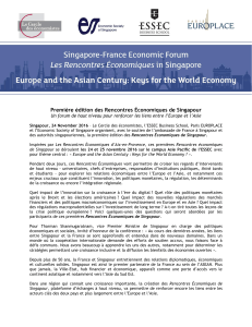 Première édition des Rencontres Économiques de Singapour
