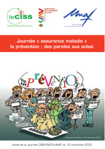 assurance maladie » la prévention