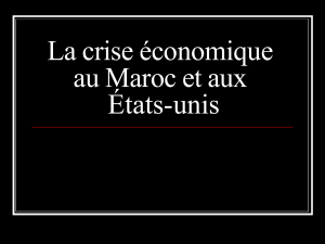 La crise économique au Maroc et aux États-unis