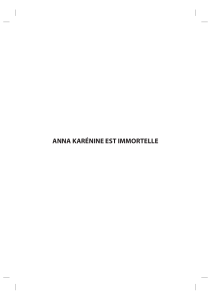 anna karénine est immortelle - Editions Du Bailli De Suffren