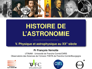 V. Physique et astrophysique au XXe siècle