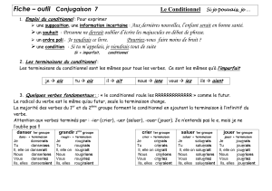 Le présent du conditionnel