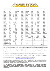 liste des 77 verbes irréguliers