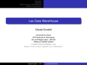 Les Data WareHouse - LITIS