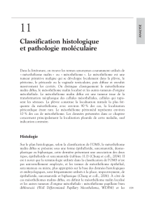 Classification histologique et pathologie moléculaire - iPubli